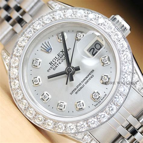 ladies white gold bracelet rolex watch|ladies diamond Rolex watch price.